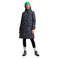 Blue - Side - Regatta Womens-Ladies Orla Kiely Berry Bubble Longline Waterproof Jacket