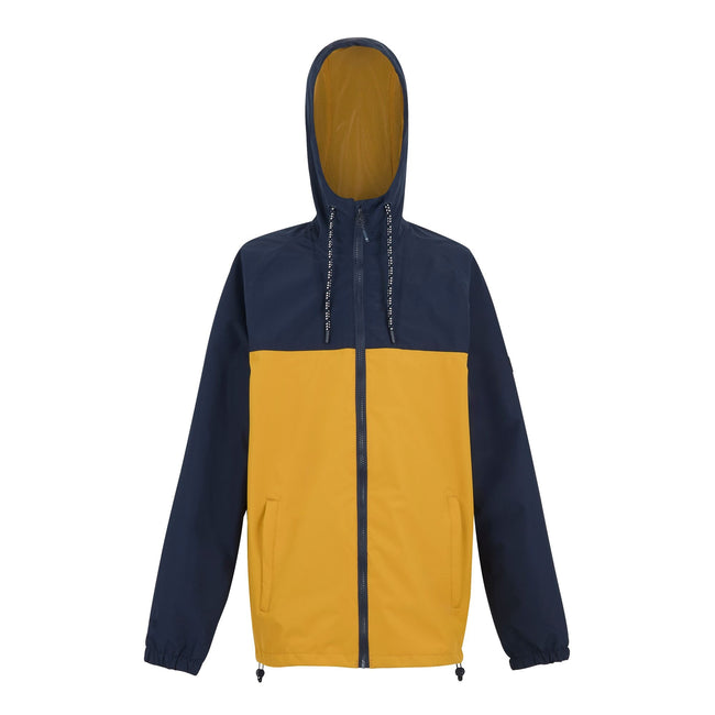 Navy-Mustard - Front - Regatta Mens Belcastel Waterproof Jacket