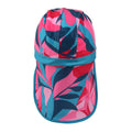 Tahoe Blue-Pink - Back - Regatta Protect II Tropical Leaves Sun Hat