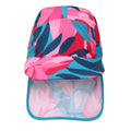 Tahoe Blue-Pink - Front - Regatta Protect II Tropical Leaves Sun Hat