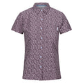 Heather - Front - Regatta Womens-Ladies Mindano VIII Ditsy Print Short-Sleeved Shirt