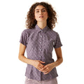 Heather - Lifestyle - Regatta Womens-Ladies Mindano VIII Ditsy Print Short-Sleeved Shirt
