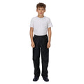 Black - Side - Regatta Professional Childrens-Kids Waterproof Over Trousers