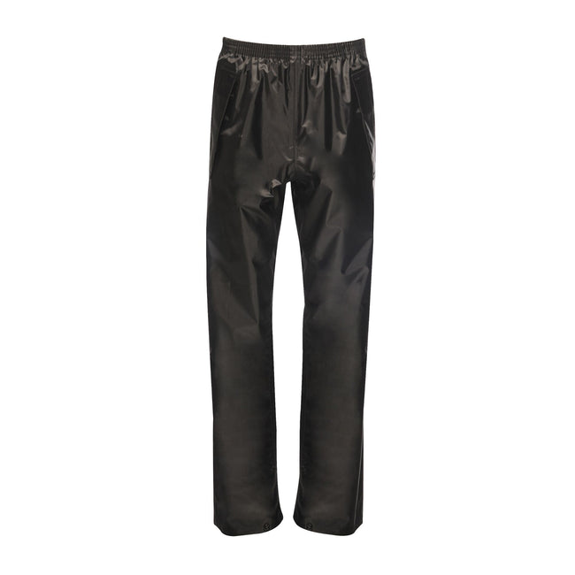 Black - Front - Regatta Professional Childrens-Kids Waterproof Over Trousers