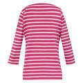 Hot Pink-White - Back - Regatta Womens-Ladies Bayletta 3-4 Sleeve Top