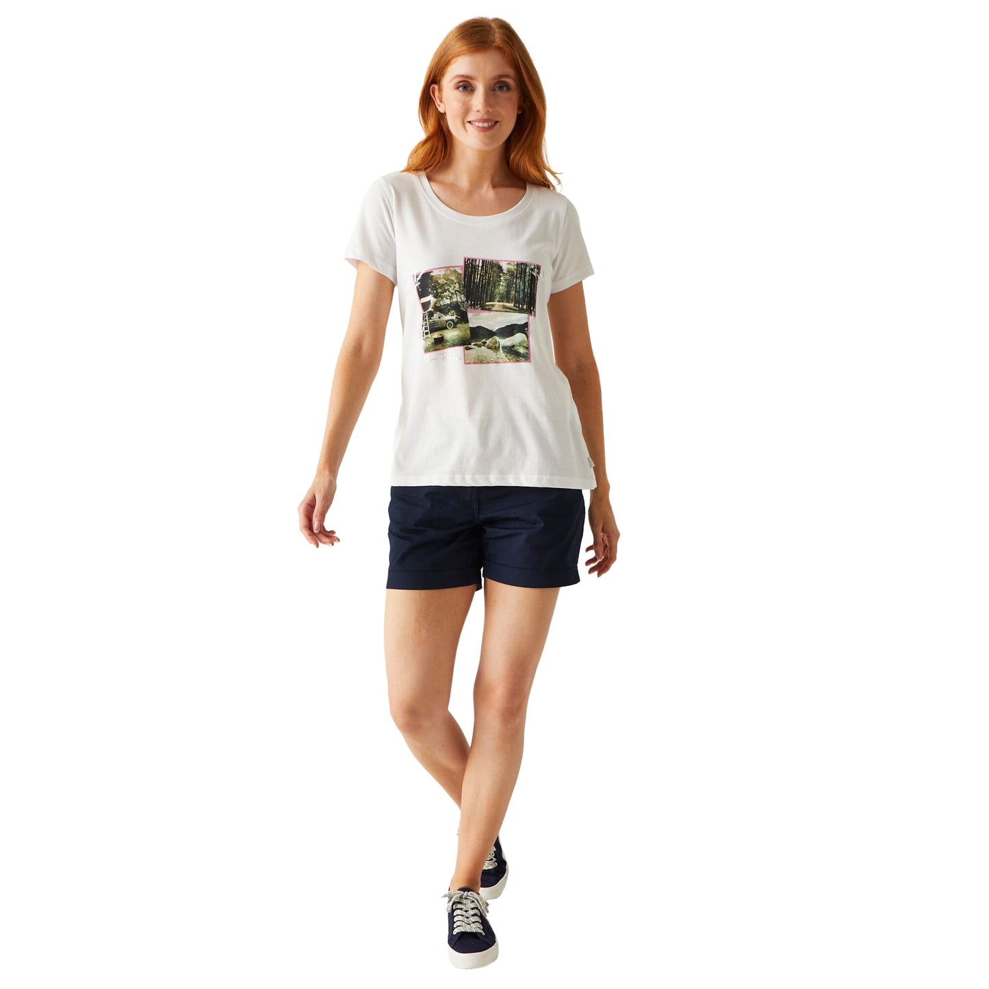 White - Close up - Regatta Womens-Ladies Filandra VIII Photograph T-Shirt