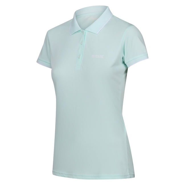 Bleached Aqua - Side - Regatta Womens-Ladies Remex II Marl Active Polo Shirt