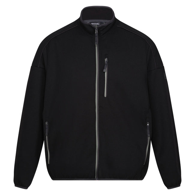 Black-Agave Green Marl - Front - Regatta Mens Kassam Marl Full Zip Fleece Jacket