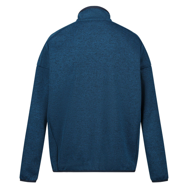 Moroccan Blue-Navy Marl - Back - Regatta Mens Kassam Marl Full Zip Fleece Jacket