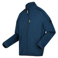 Moroccan Blue-Navy Marl - Side - Regatta Mens Kassam Marl Full Zip Fleece Jacket
