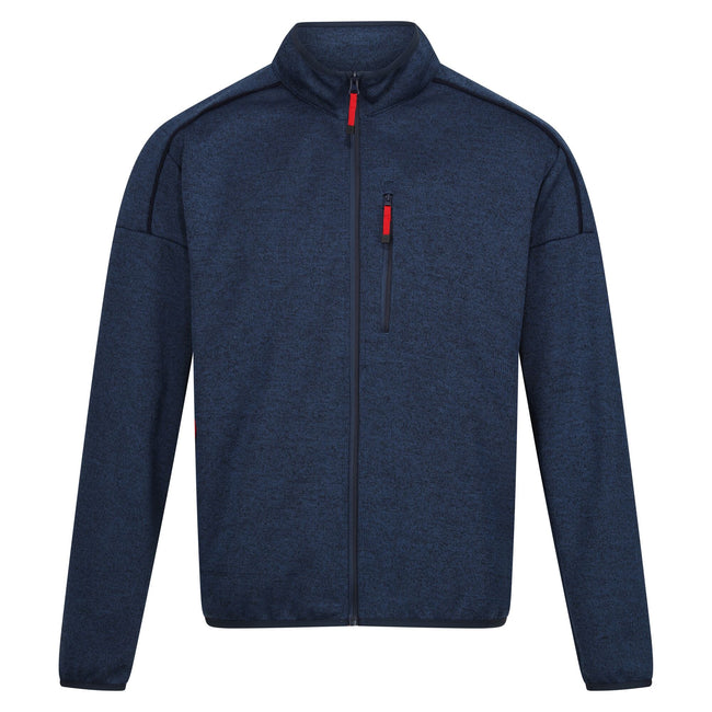 Moonlight Denim-Navy Marl - Front - Regatta Mens Kassam Marl Full Zip Fleece Jacket