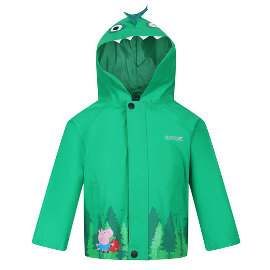 Jellybean Green - Front - Regatta Childrens-Kids Dinosaur Waterproof Jacket