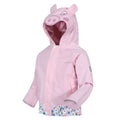 Pink Mist - Side - Regatta Childrens-Kids Peppa Pig Hooded Waterproof Jacket