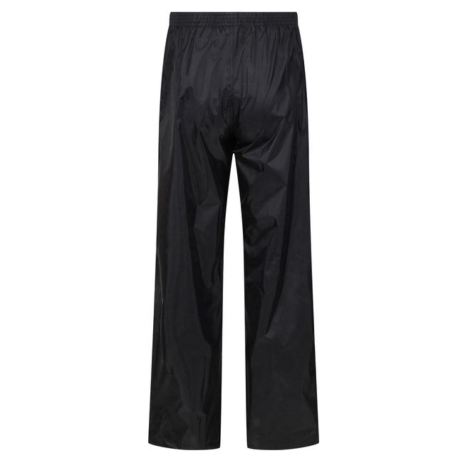 Black - Back - Regatta Professional Childrens-Kids Waterproof Over Trousers