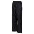 Black - Side - Regatta Professional Childrens-Kids Waterproof Over Trousers