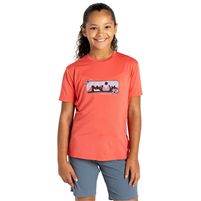 Peach Bloom - Side - Dare 2B Childrens-Kids Amuse II Monkey T-Shirt