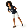 Navy - Close up - Regatta Womens-Ladies Filandra VIII Amore Heart T-Shirt