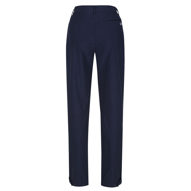 Navy - Close up - Regatta Great Outdoors Womens-Ladies Geo Softshell II Long Leg Trousers