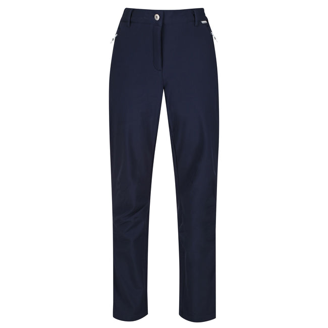 Navy - Front - Regatta Great Outdoors Womens-Ladies Geo Softshell II Long Leg Trousers