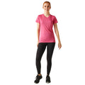 Flamingo Pink - Close up - Regatta Womens-Ladies Fingal V Neck T-Shirt