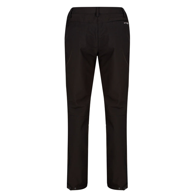 Black - Back - Regatta Great Outdoors Womens-Ladies Geo Softshell II Regular Leg Trousers