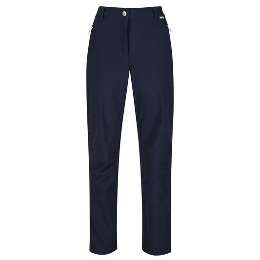 Navy - Front - Regatta Great Outdoors Womens-Ladies Geo Softshell II Regular Leg Trousers