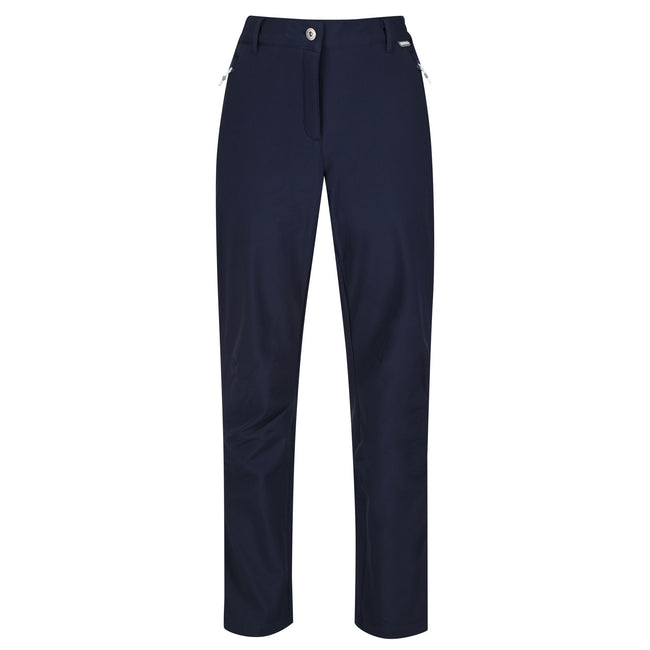 Navy - Front - Regatta Great Outdoors Womens-Ladies Geo Softshell II Regular Leg Trousers