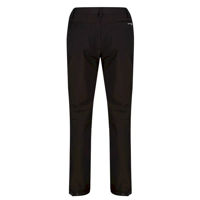 Black - Back - Regatta Great Outdoors Womens-Ladies Geo Softshell II Short Leg Trousers