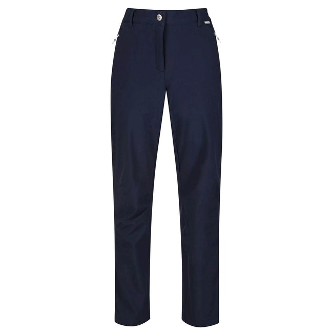 Navy - Front - Regatta Great Outdoors Womens-Ladies Geo Softshell II Short Leg Trousers