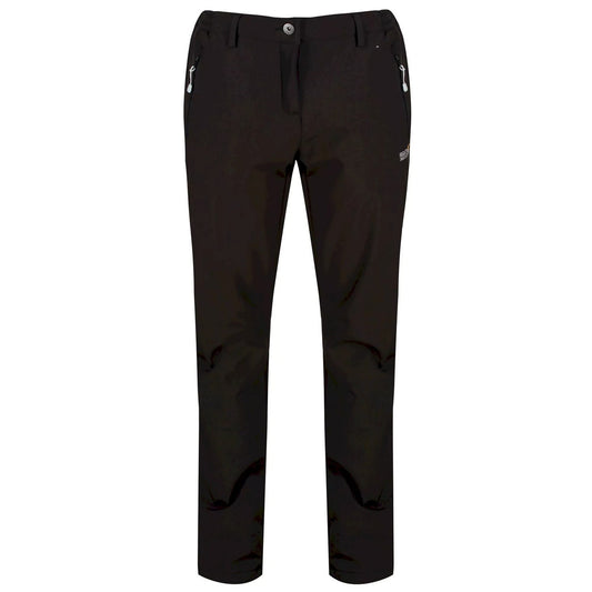 Black - Front - Regatta Great Outdoors Womens-Ladies Geo Softshell II Short Leg Trousers
