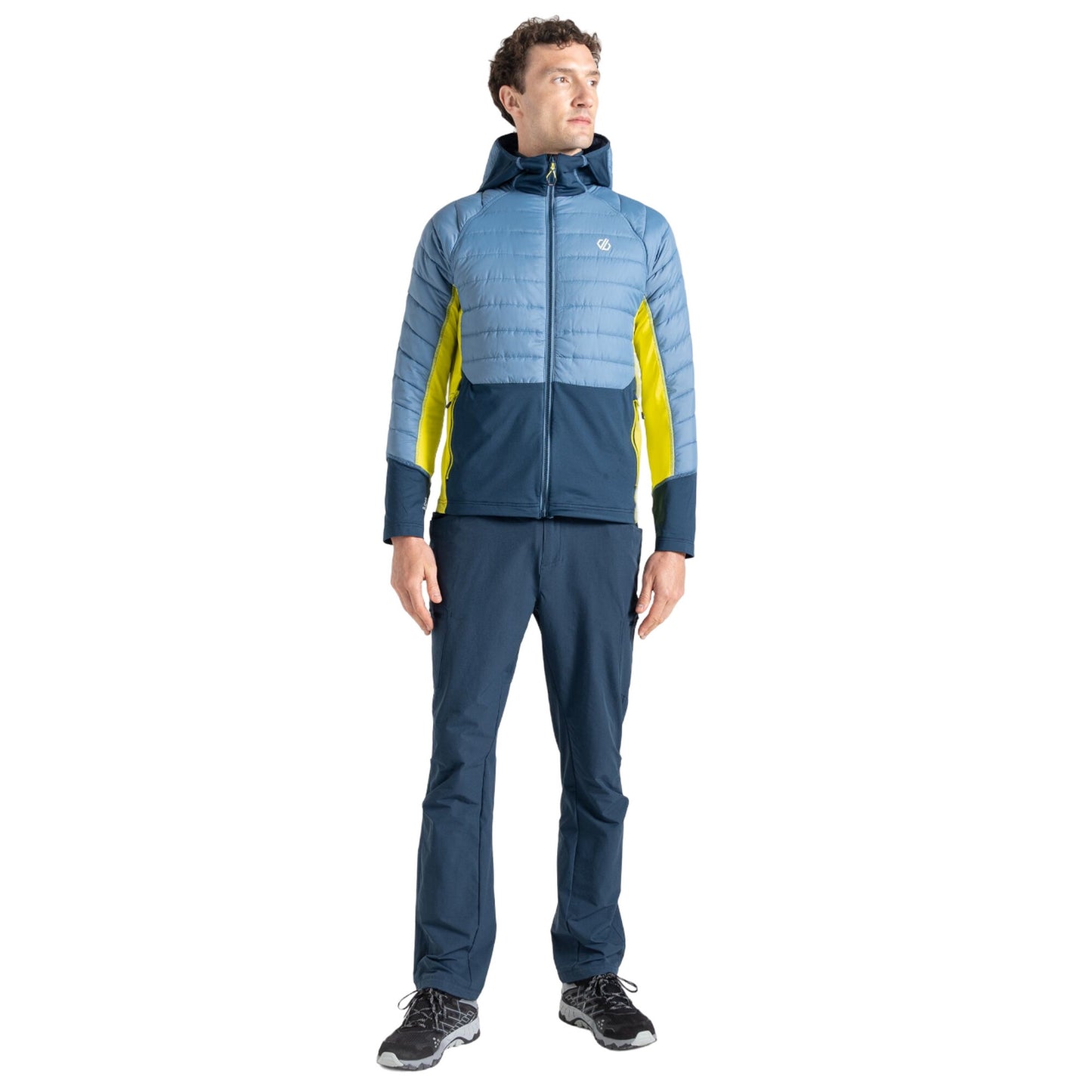 Coronet Blue-Moonlight Denim - Close up - Dare 2B Mens Descending Hybrid Jacket