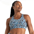 Niagara Blue - Lifestyle - Dare 2B Womens-Ladies Swift II Animal Print Sports Bra