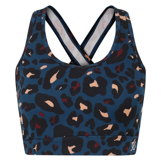 Moonlight Denim - Front - Dare 2B Womens-Ladies Swift II Animal Print Sports Bra