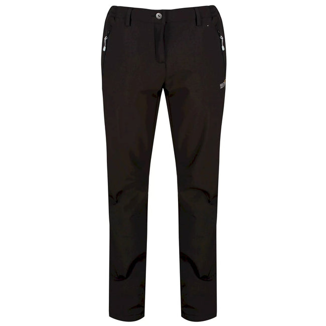 Black - Front - Regatta Great Outdoors Womens-Ladies Geo Softshell II Short Leg Trousers