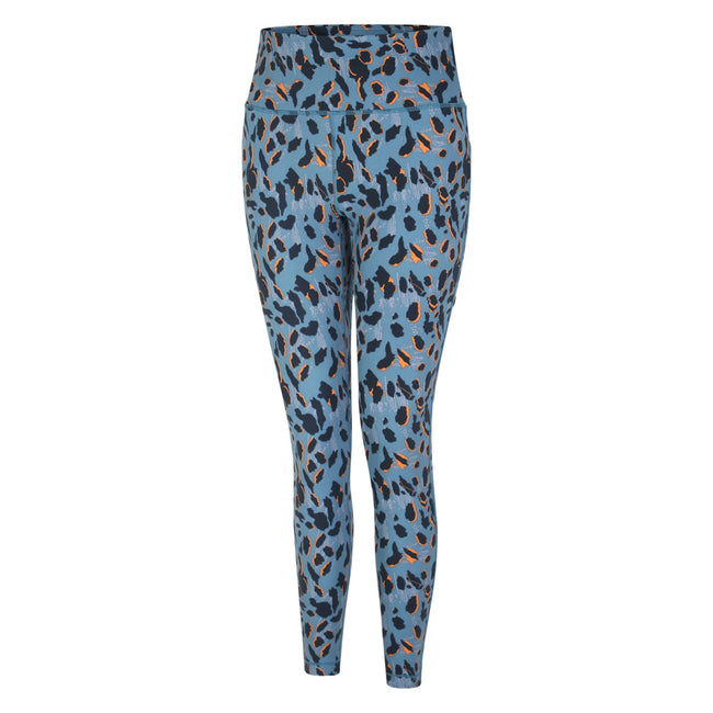 Niagara Blue - Side - Dare 2B Womens-Ladies Influential Recycled Leopard Print Leggings