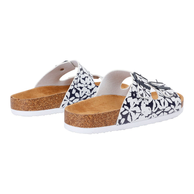 Navy-White - Back - Regatta Womens-Ladies Mia Double Strap Sandals