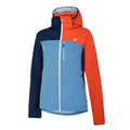 Niagara Blue-Satsuma - Side - Dare 2B Womens-Ladies Lexan Colour Block Soft Shell Jacket