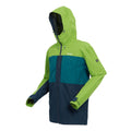 Piquant Green-Moroccan Blue - Back - Regatta Mens Maland Waterproof Jacket
