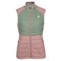 Dusky Rose-Lilypad Green - Front - Dare 2B Womens-Ladies Culmination Wool Padded Gilet