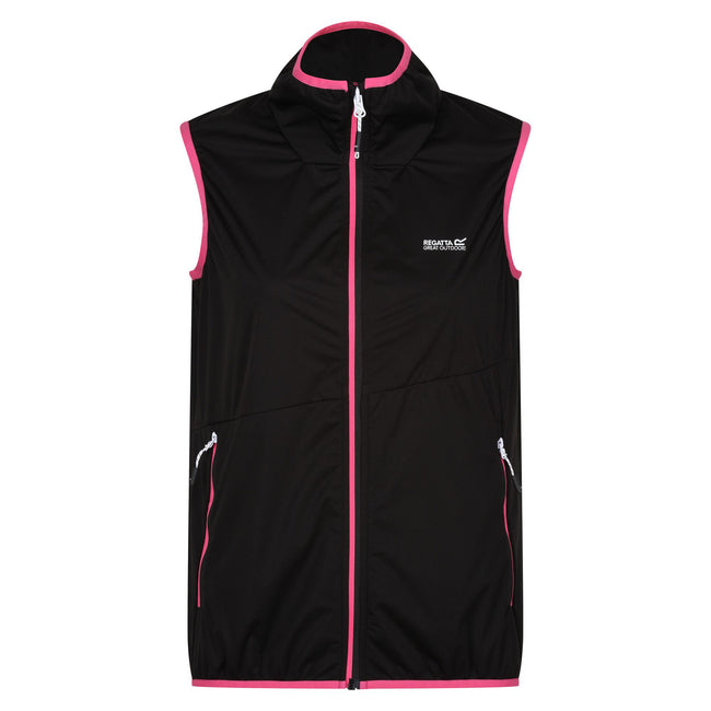 Black-Flamingo Pink - Front - Regatta Womens-Ladies Body Warmer