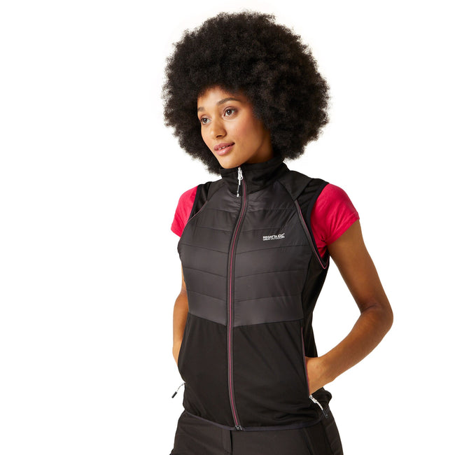 Black-Flamingo Pink - Lifestyle - Regatta Womens-Ladies Steren II Hybrid Jacket
