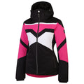 Pure Pink-Black - Side - Dare 2B Womens-Ladies Rocker Hooded Jacket