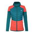 Fortune Green-Neon Peach-White - Front - Dare 2B Womens-Ladies Culmination Wool Padded Hybrid Jacket