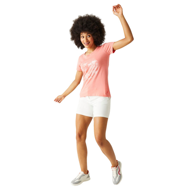 Shell Pink - Close up - Regatta Womens-Ladies Filandra VIII Tropical Island T-Shirt