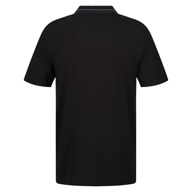 Black - Back - Regatta Mens Forley Polo Shirt