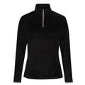 Black - Front - Regatta Womens-Ladies Lavene Half Zip Fleece Top