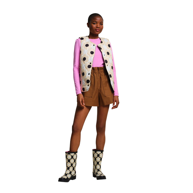 Cream - Close up - Regatta Womens-Ladies Daisy Quilted Gilet