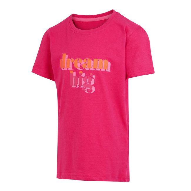 Pink Potion - Side - Regatta Childrens-Kids Bosley VII Dream Big T-Shirt