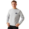 Grey Marl - Lifestyle - Regatta Mens Nithsdale Mountain Crew Neck Crop Sweatshirt