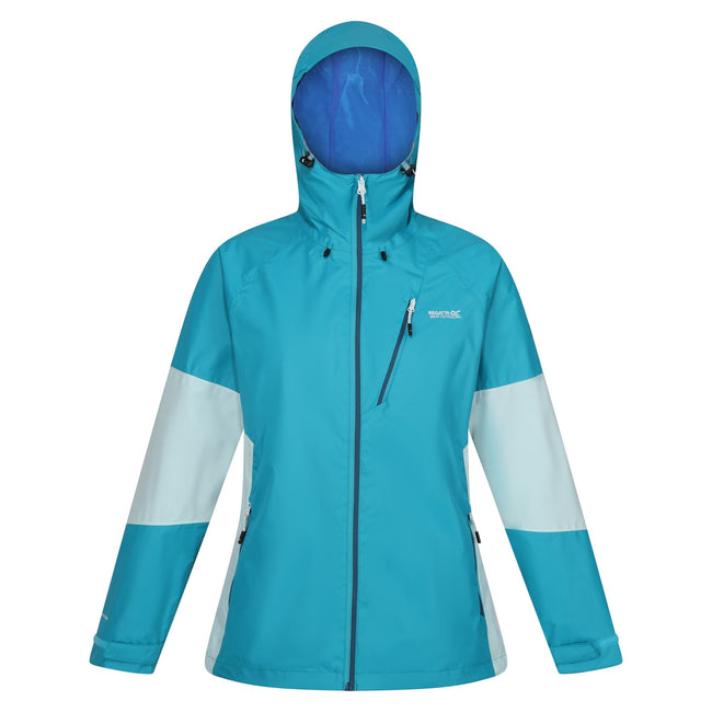 Tahoe Blue-Bleached Aqua - Front - Regatta Womens-Ladies Highton V Stretch Waterproof Jacket